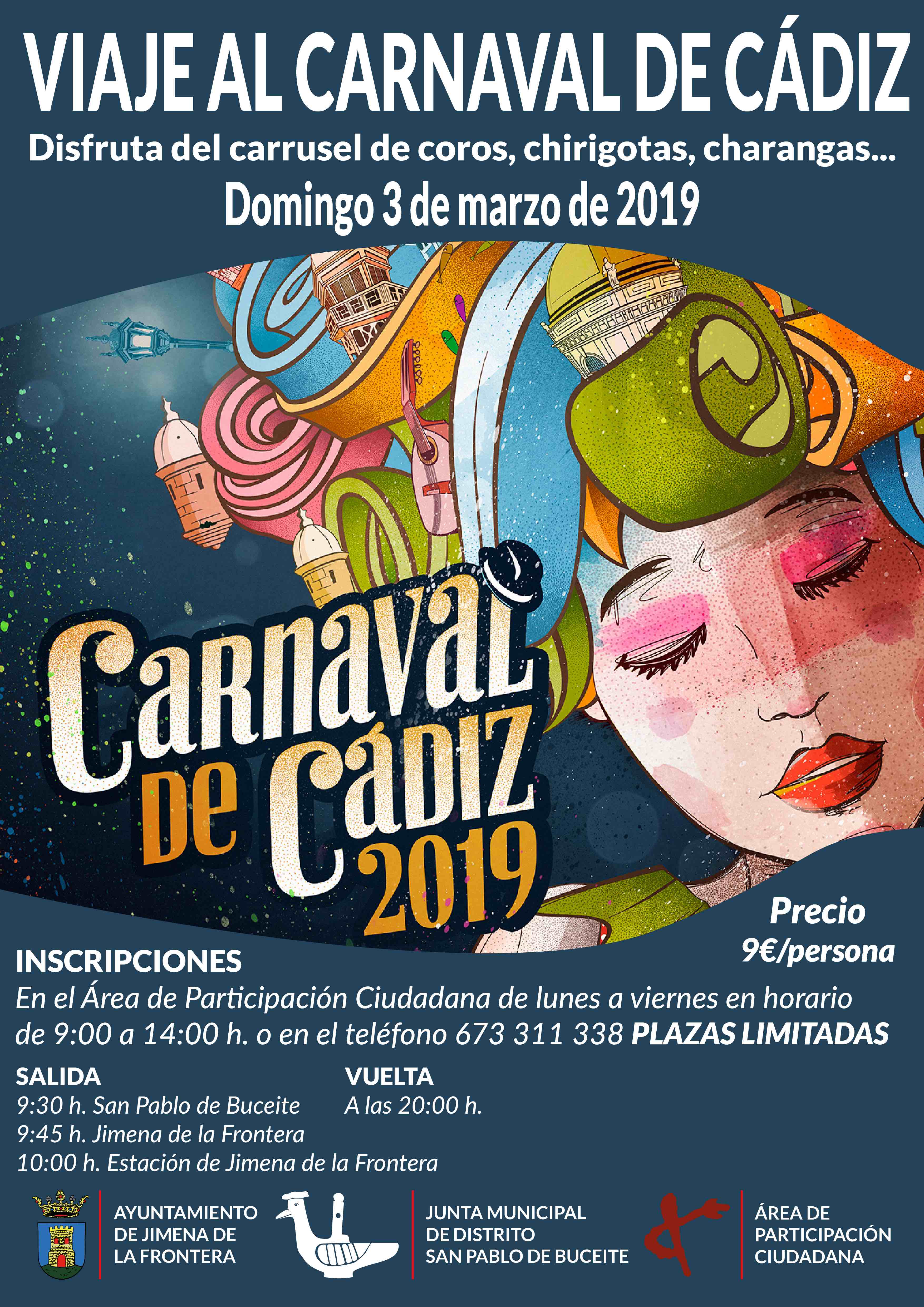 El Ayuntamiento de Jimena de la Frontera organiza un viaje al Carnaval